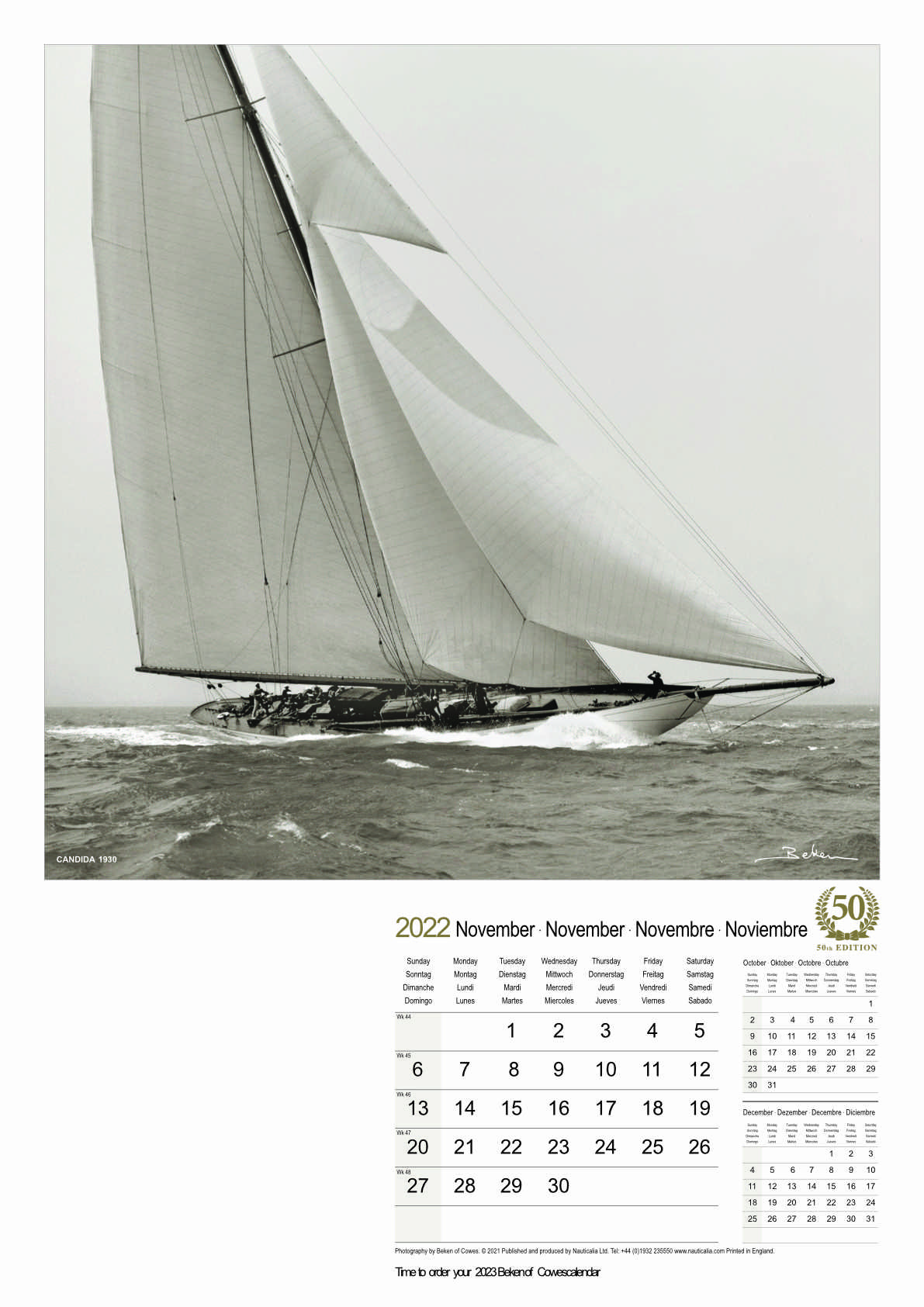 Calendar Classic Beken of Cowes Marine Photography